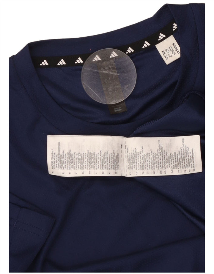 Мужская футболка ADIDAS Aeroready, маленькая, темно-синяя, полиэстер