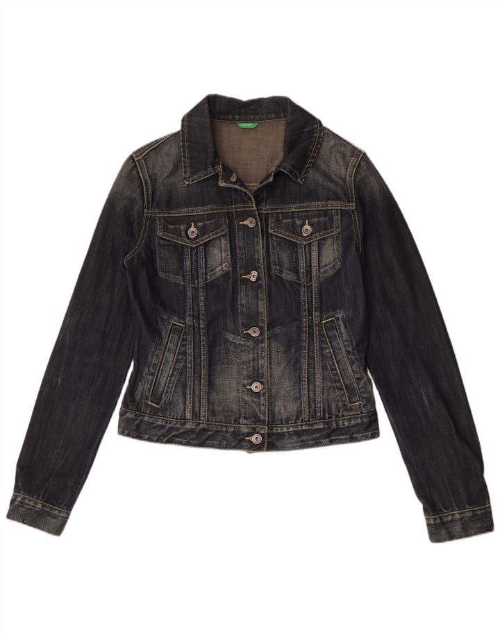 Женская джинсовая куртка Benetton UK 12 Medium Navy Blue