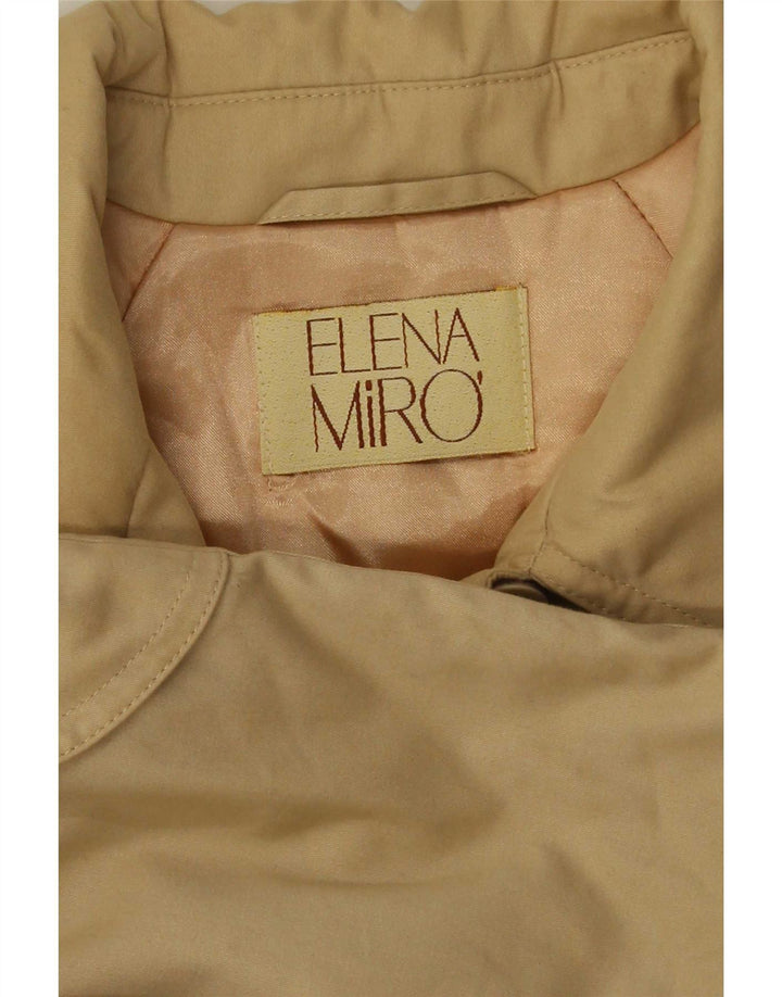 ELENA MIRO Женское пальто оверсайз UK 16, большой размер, бежевый хлопок