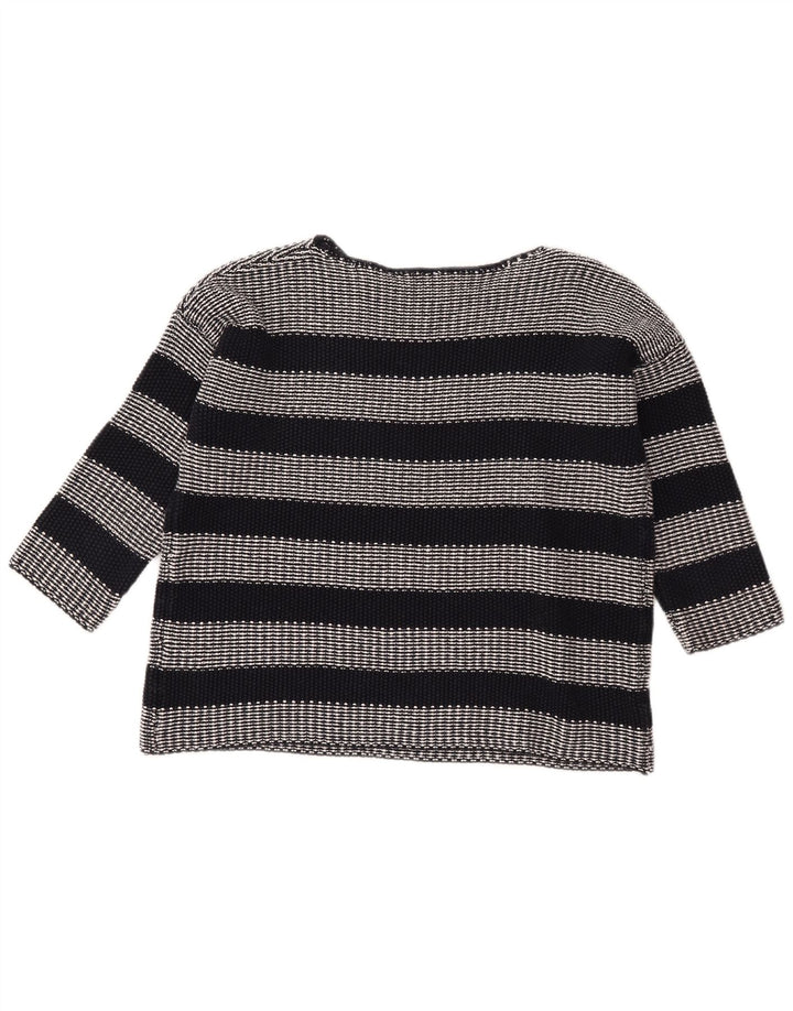 Женский укороченный джемпер свободного кроя с вырезом лодочкой HOBBS, Великобритания 10, маленький черный