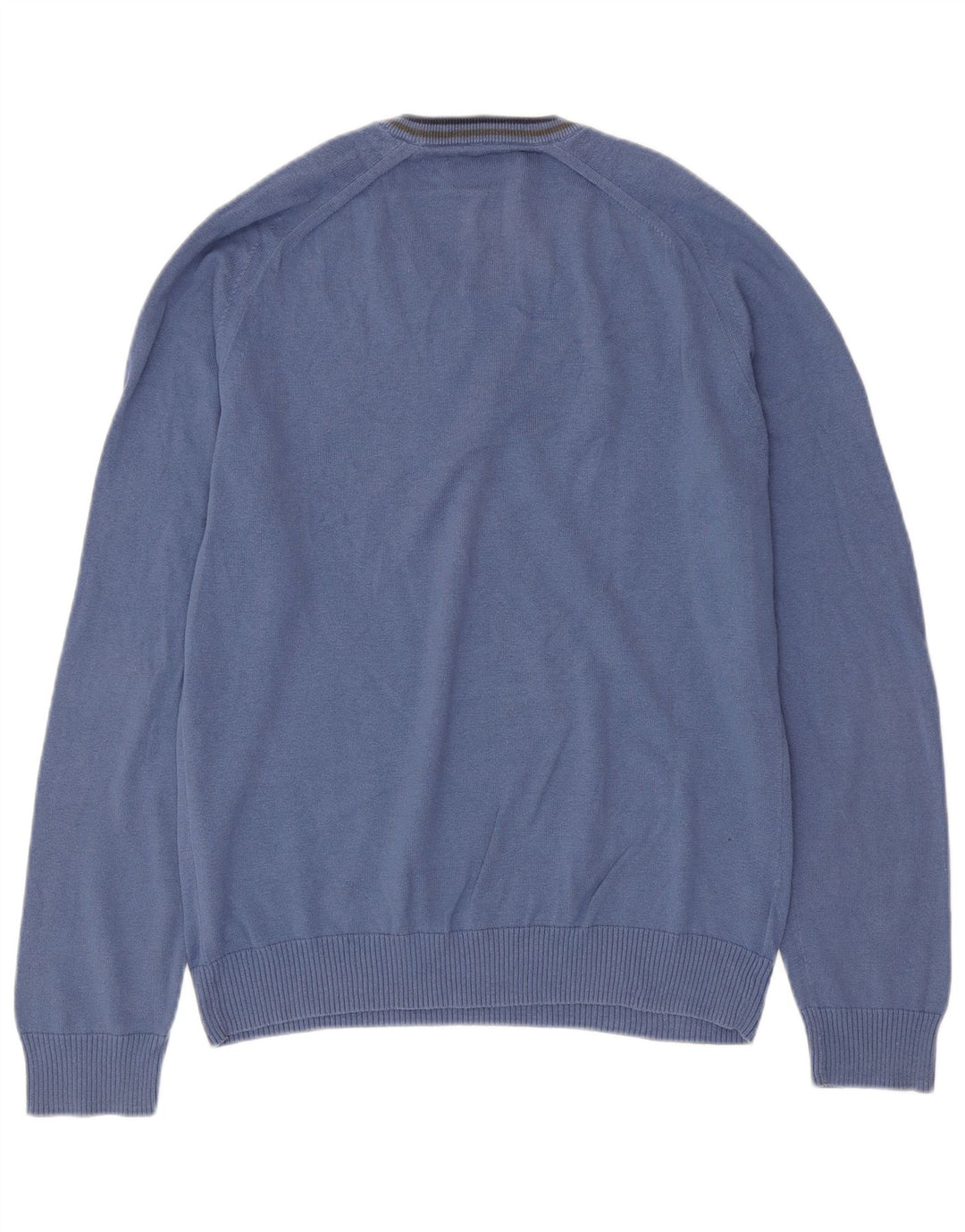 Мужской джемпер с v-образным вырезом PENGUIN, большой синий хлопковый свитер