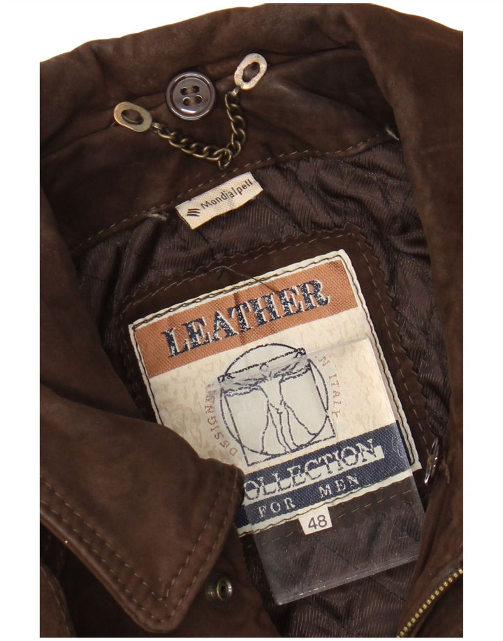 Винтажная мужская кожаная куртка IT 48 Medium Brown Leather