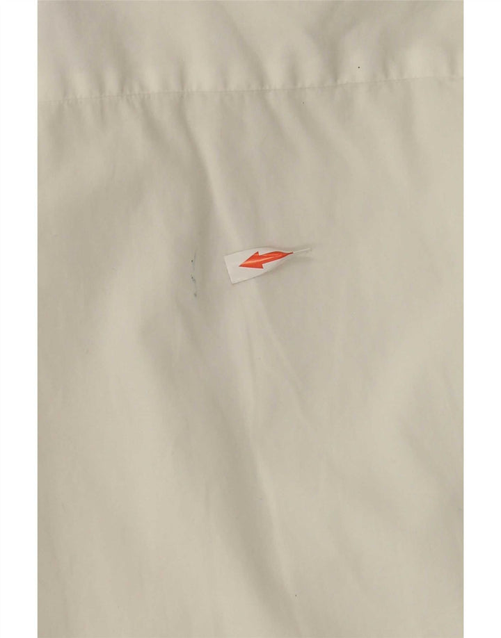 Мужская рубашка с коротким рукавом Lacoste, размер 42, большая белая хлопковая ткань