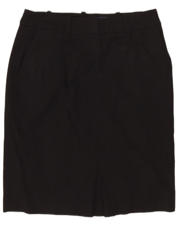 Женская прямая юбка BROOKS BROTHERS US 4 Medium W30, черная шерсть