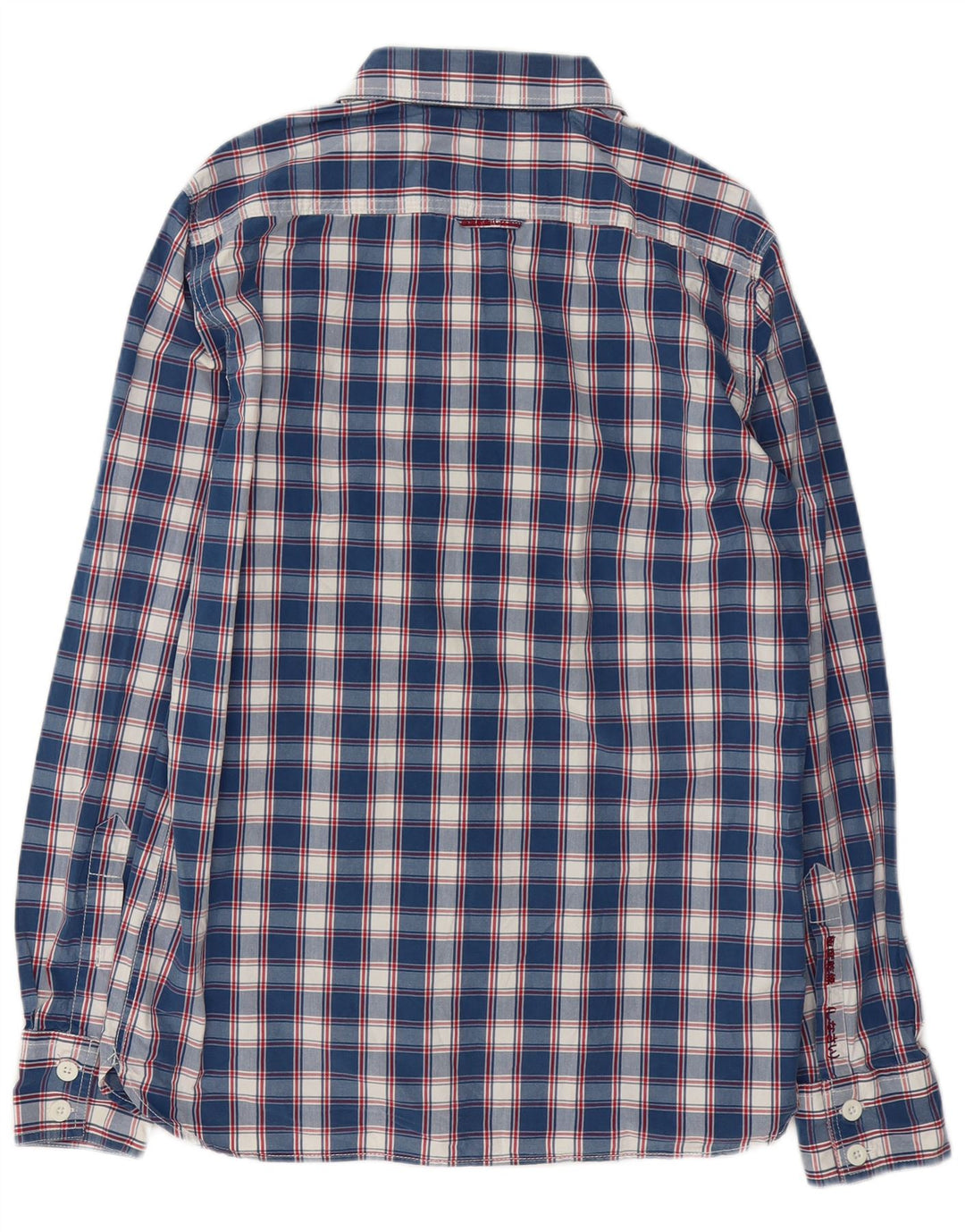 Мужская рубашка Superdry, большая синяя клетка, хлопок