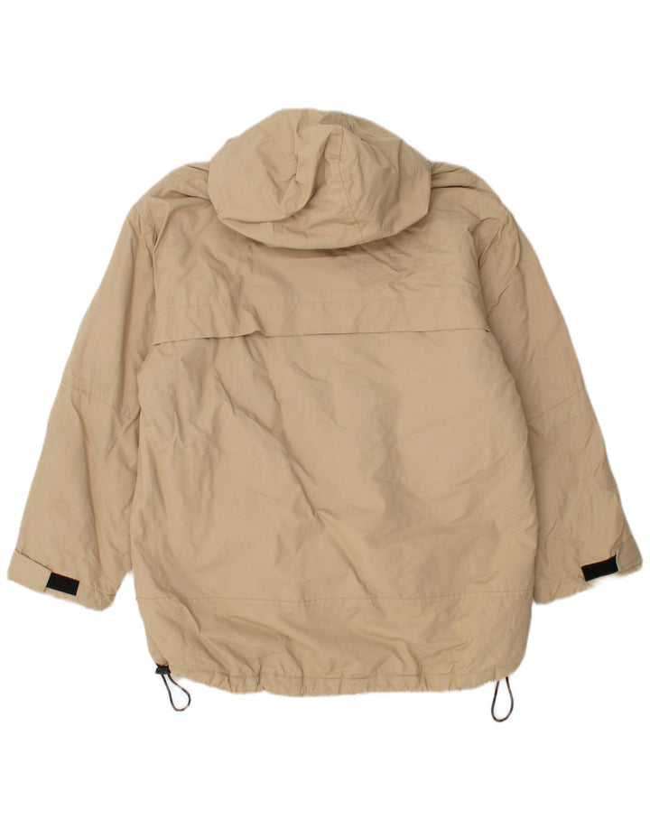 Мужская ветровка ASICS с капюшоном UK 36, маленькая, бежевый, полиамид