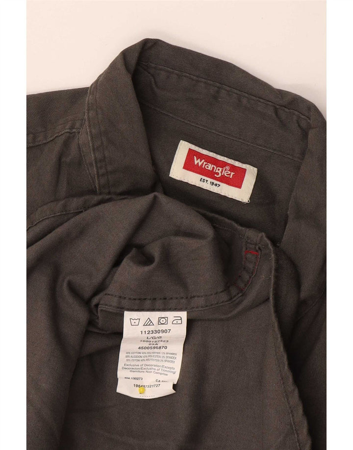 Мужская рубашка с коротким рукавом Wrangler, большая серая, хлопок
