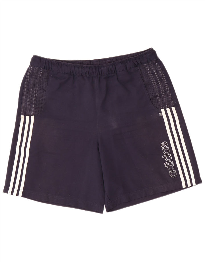 Мужские спортивные шорты Adidas с рисунком, большие темно-синие, полиэстер