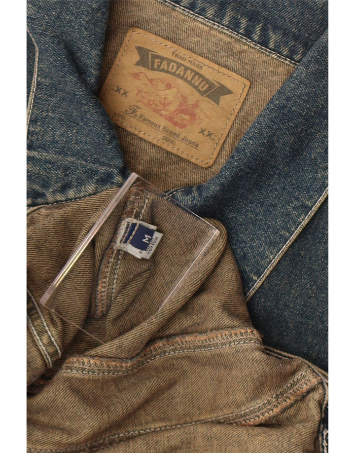 Винтажная женская джинсовая куртка UK 14, средний темно-синий хлопок, хлопок