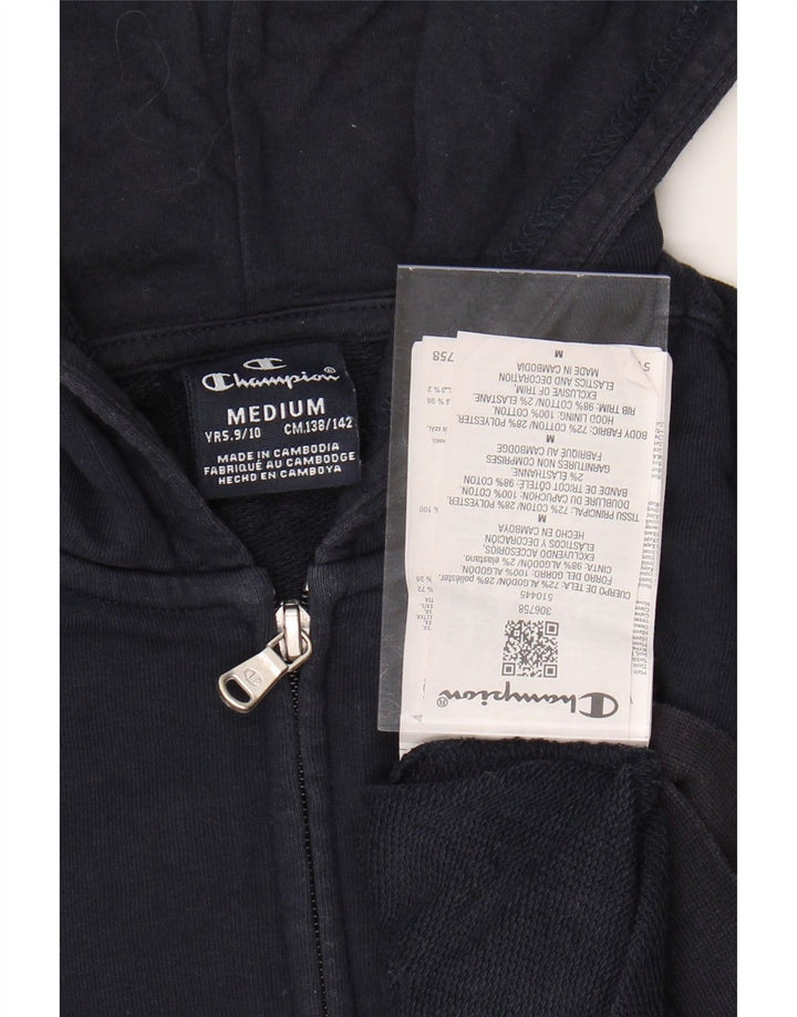 Свитер с капюшоном и молнией с графическим рисунком для мальчиков CHAMPION, 9–10 лет, средний, темно-синий