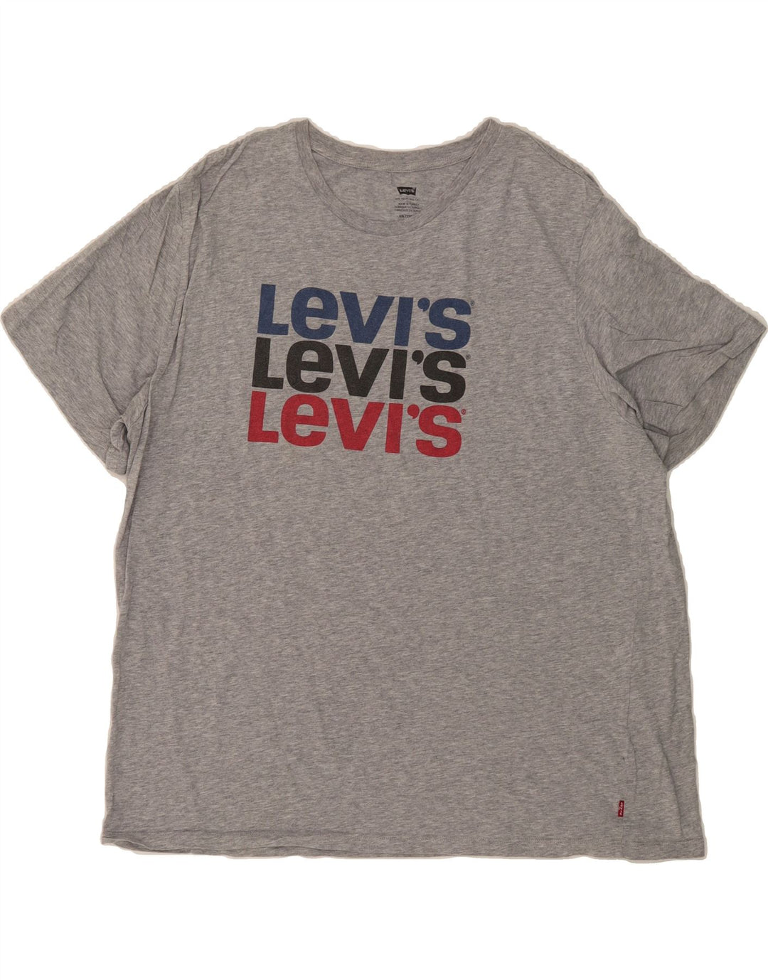 LEVI'S Womens Graphic T-Shirt Top UK 20 2XL Grey Vintage Levi's and Second-Hand Levi's from Messina Hembry 