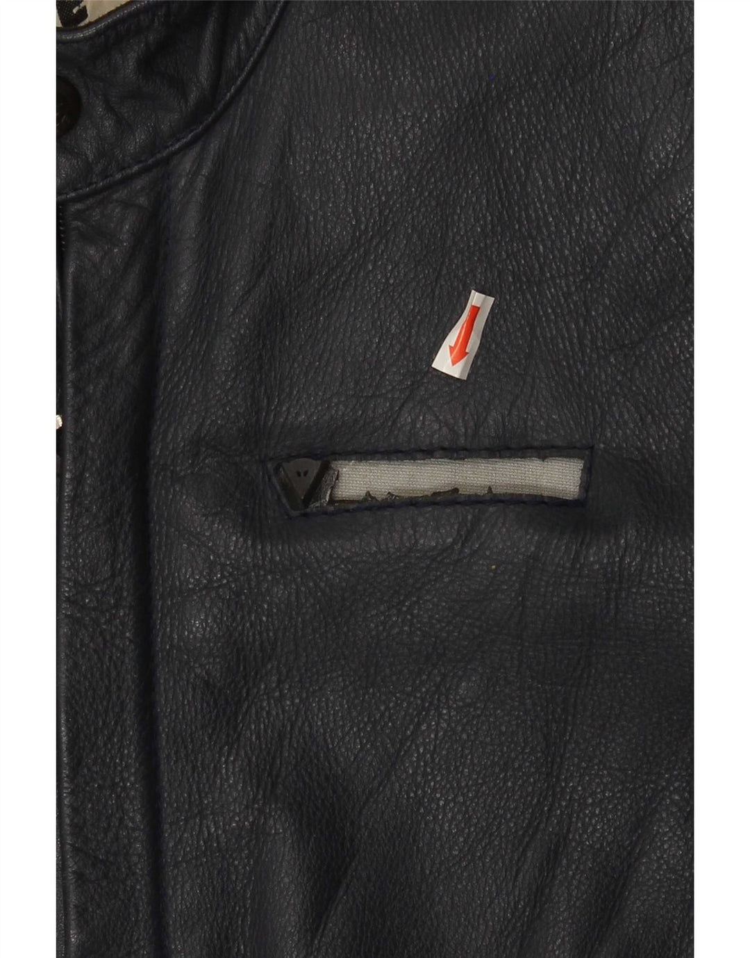Мужская кожаная куртка-гонщик Dainese IT 50, темно-синяя, с цветными блоками