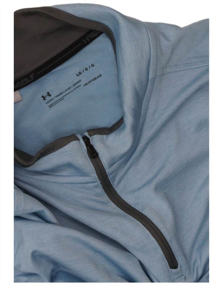 Мужской пуловер спортивный костюм Under Armour Heat Gear, большой синий в крапинку