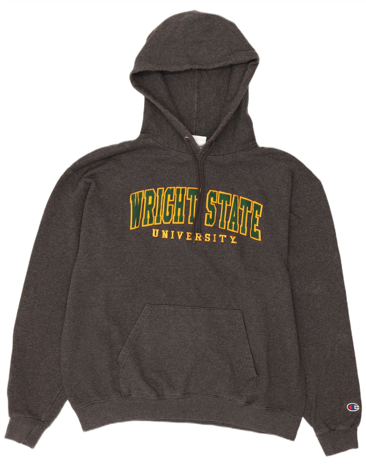 Мужской джемпер с капюшоном Champion Wright State University, большой серый