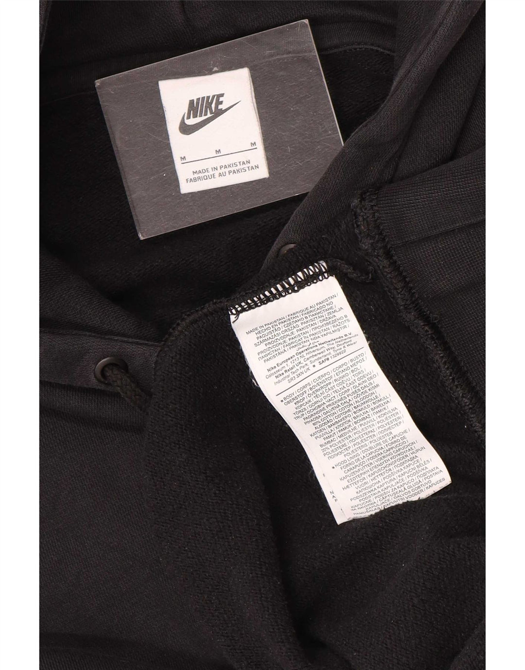 Женский джемпер с капюшоном большого размера Nike UK 14, средний черный, хлопок