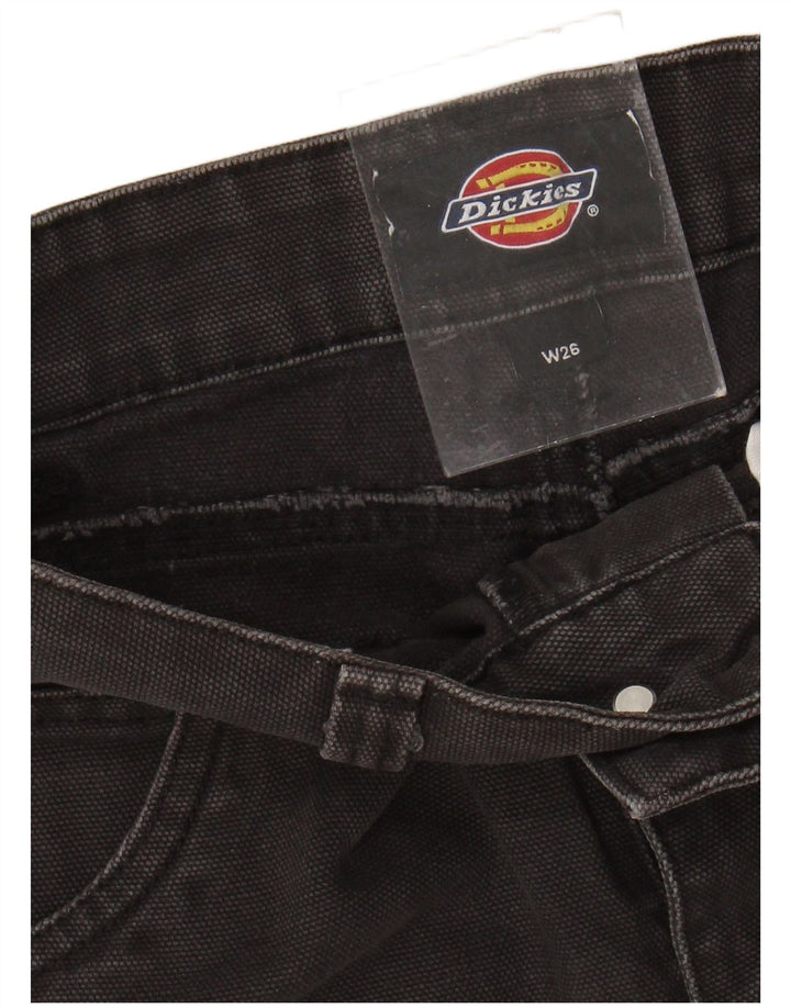 Женские шорты-карго с высокой талией Dickies W26, маленькие, черные, хлопковые