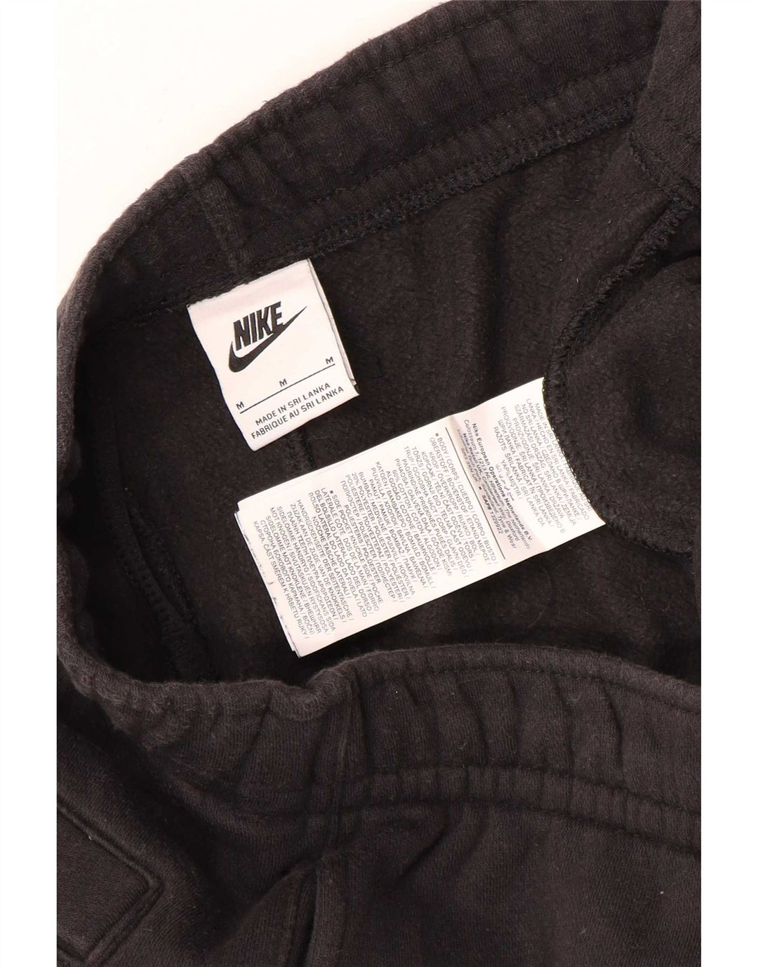 Мужские спортивные брюки Nike среднего размера, черные, хлопковые