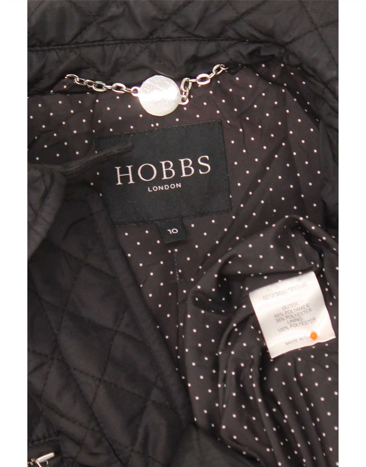 Женская стеганая ветровка Hobbs UK 10, маленькая, черный нейлон
