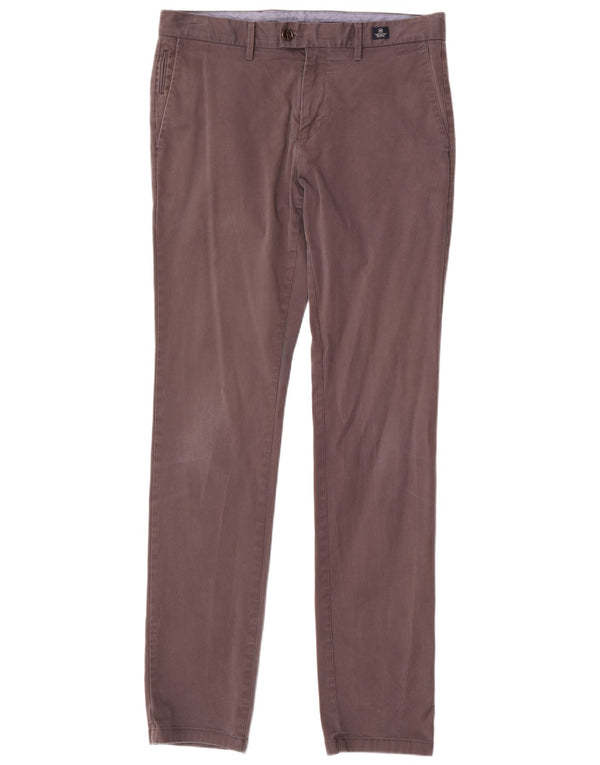 TOMMY HILFIGER Мужские узкие брюки-чиносы W33 L34 Серые хлопковые