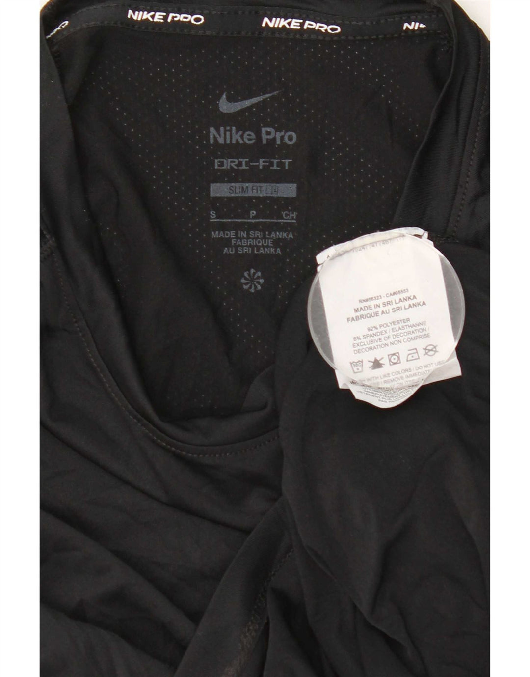 Мужские кроссовки Nike Dri Fit Slim Top с длинным рукавом, маленький черный полиэстер