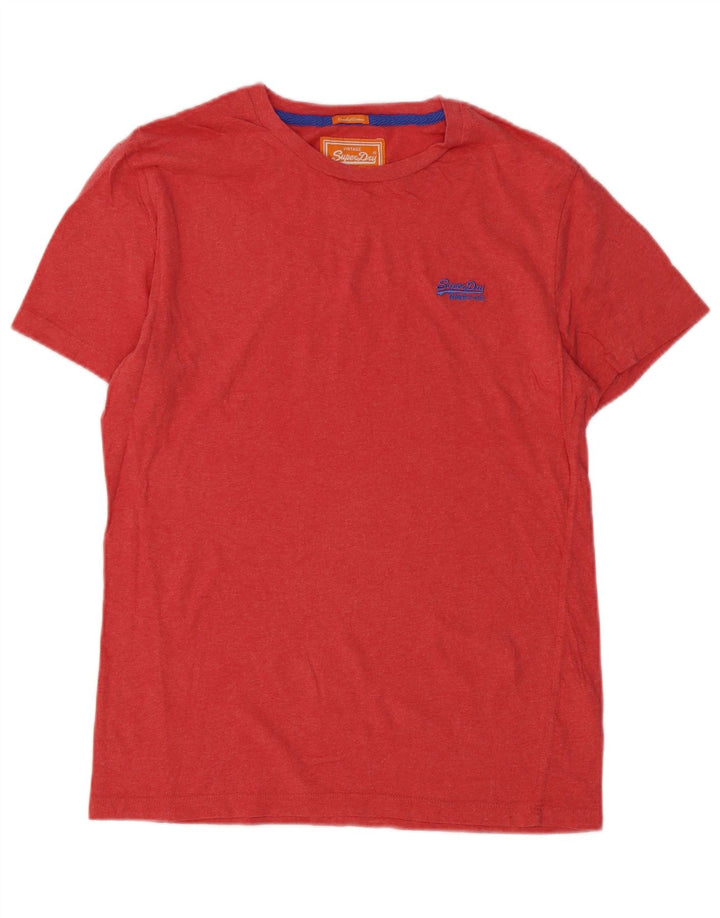 SUPERDRY Мужская футболка из хлопка большого размера красного цвета