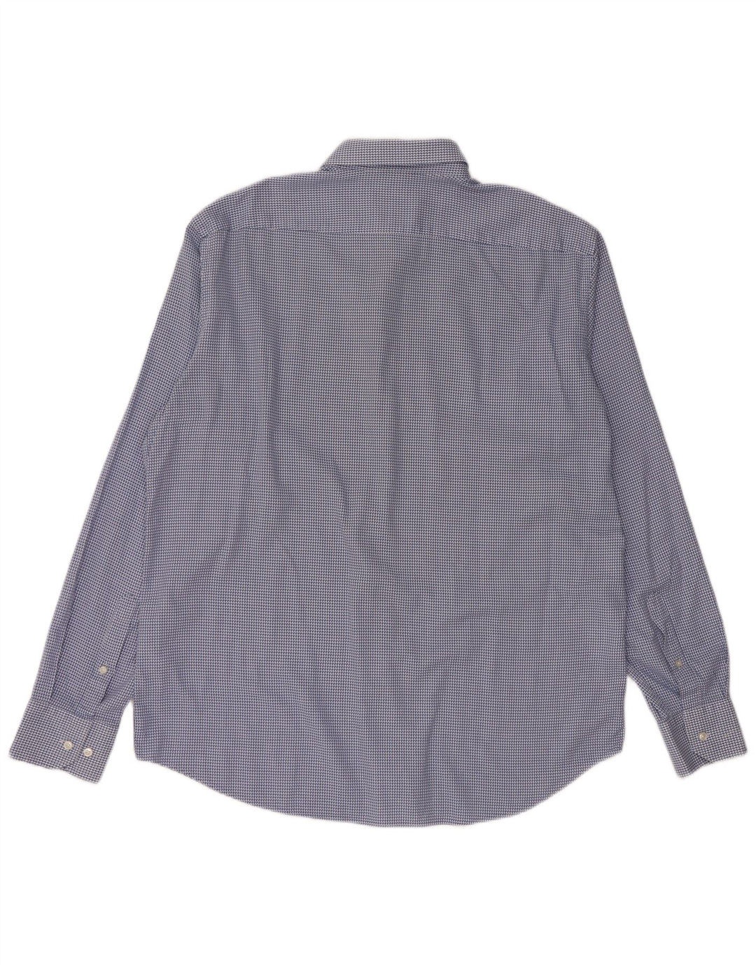 Мужская рубашка обычного кроя HUGO BOSS, размер 44, 17, 1/2 XL, синяя, хлопок с узором «гусиные лапки»