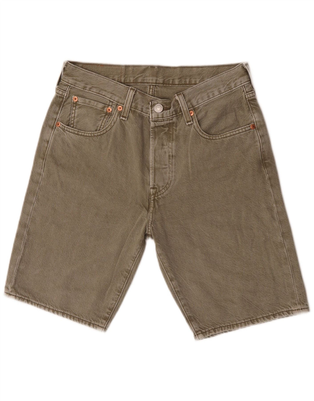 Мужские джинсовые шорты Levi's 501 W28, маленький цвет хаки, хлопок