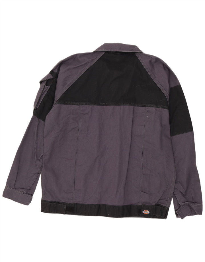 Мужская куртка Dickies UK 40, большая серая, хлопок с цветными блоками