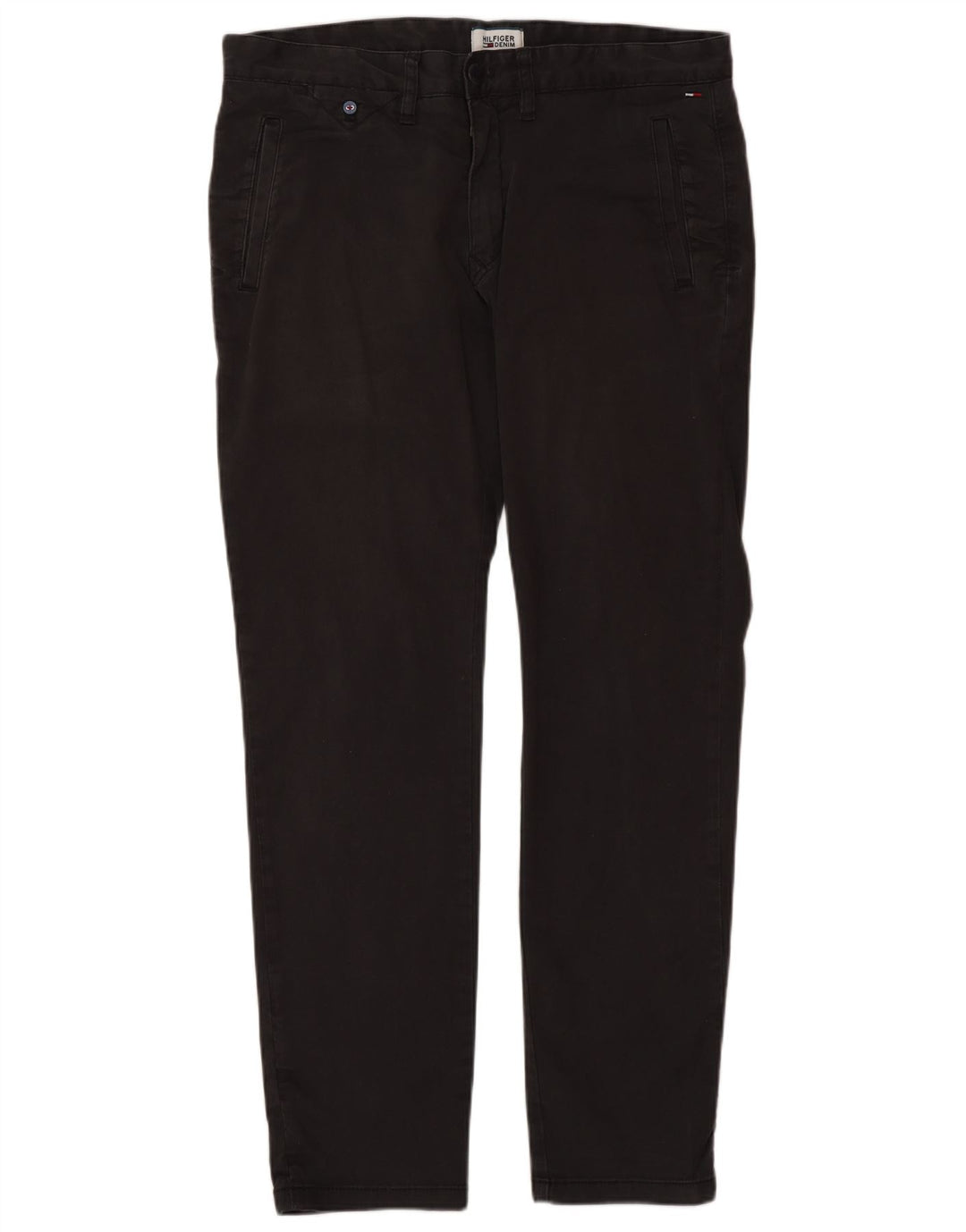 TOMMY HILFIGER Мужские прямые брюки чинос W33 L32 Серые хлопковые