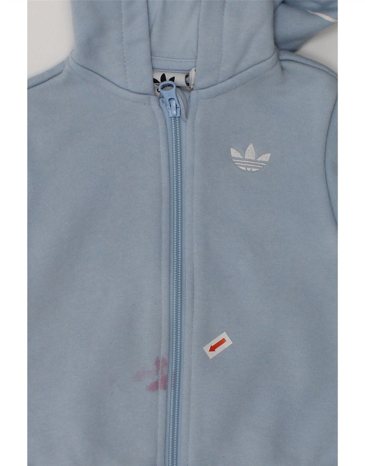 ADIDAS Baby Boys Sleeveless Zip Hoodie Sweater 9-12 Months Blue Cotton | Vintage Adidas | Thrift | Second-Hand Adidas | Used Clothing | Messina Hembry 