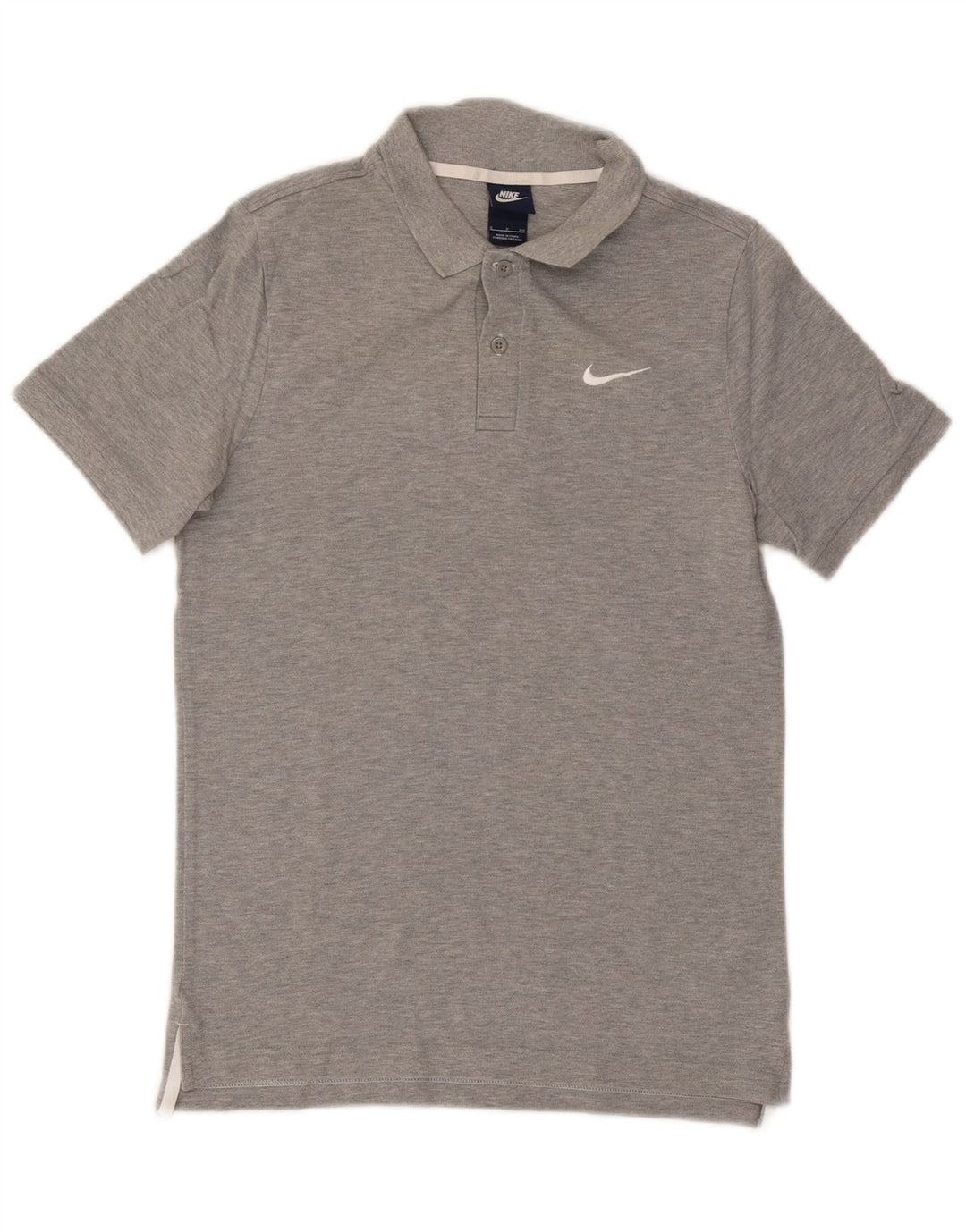 Мужская рубашка-поло Nike, маленькая серая, хлопковая в крапинку