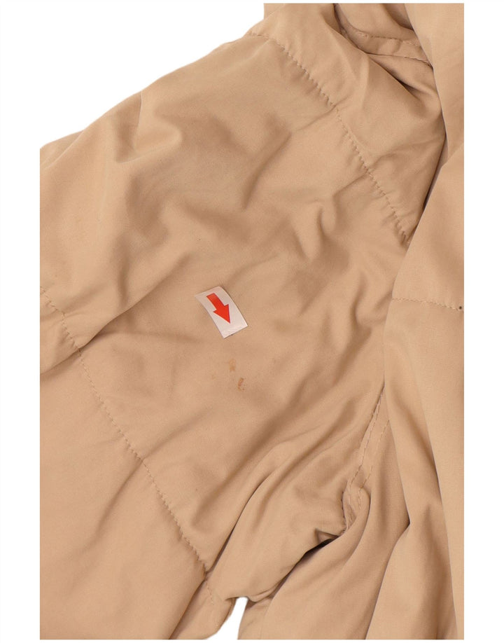 Мужская куртка-бомбер Zara UK 40, большая, бежевая, полиэстер с цветными блоками
