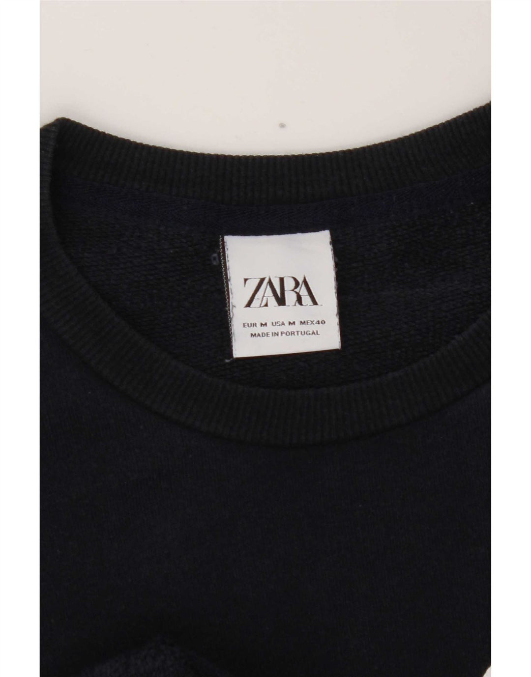 Мужской свитер с рисунком Zara, средний темно-синий