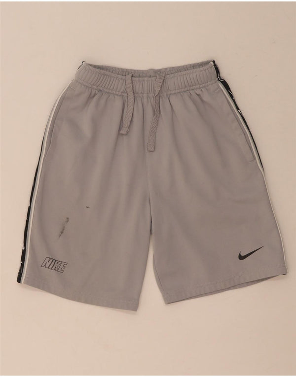 Спортивные шорты Nike Dri Fit с графическим рисунком для мальчиков, 12–13 лет, большие серые цветные блоки