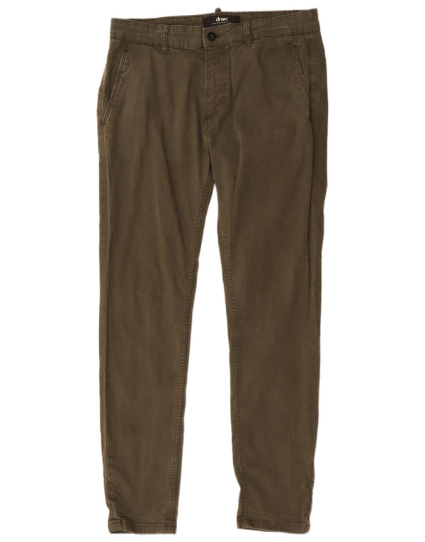 Мужские узкие брюки-чиносы Zara EU 42, большие W32 L30, хаки