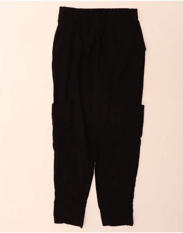 Женские спортивные брюки Zara UK 6 XS, черные, вискоза с цветными блоками
