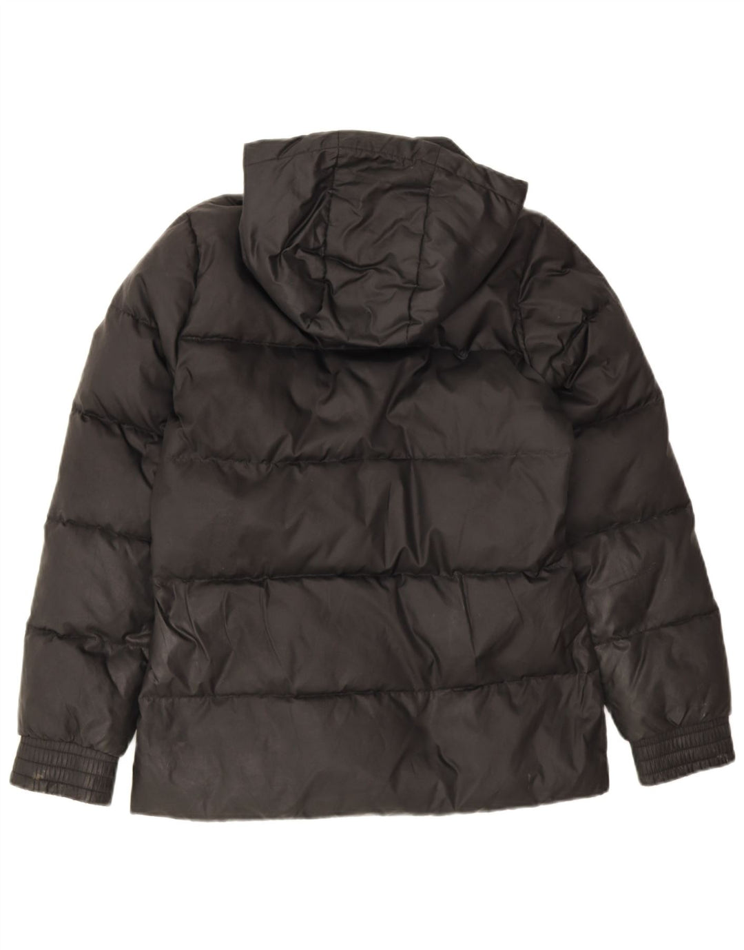 Женская стеганая куртка Adidas с капюшоном UK 8/10, маленькая, черный полиэстер