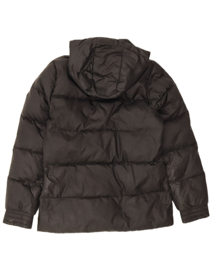 Женская стеганая куртка Adidas с капюшоном UK 8/10, маленькая, черный полиэстер