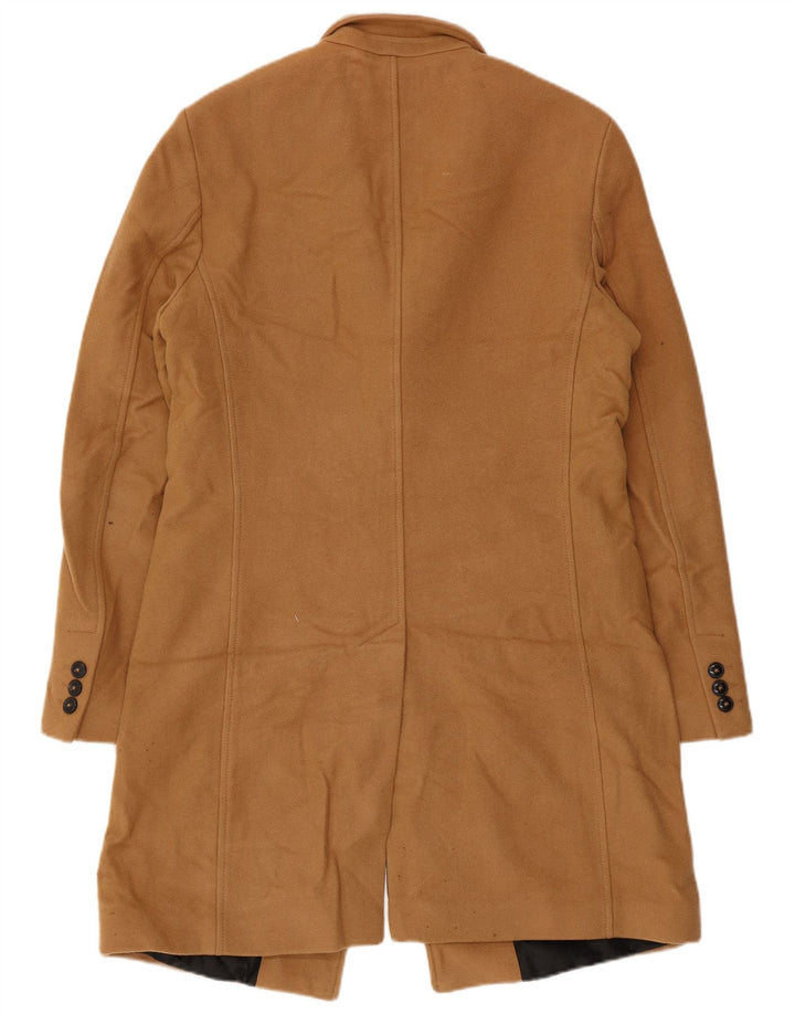 Мужское пальто Zara UK 38, средний бежевый, шерсть