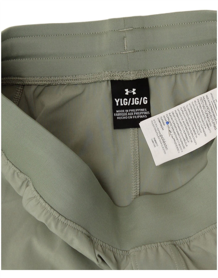Спортивные брюки Under Armour для мальчиков 11–12 лет, большие зеленые спортивные штаны