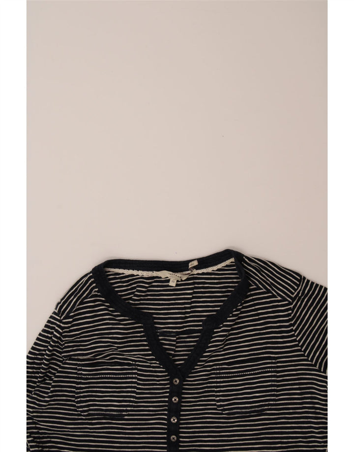 FAT FACE Womens Oversized Top 3/4 Sleeve UK 10 Small Navy Blue Striped Vintage Fat Face and Second-Hand Fat Face from Messina Hembry 