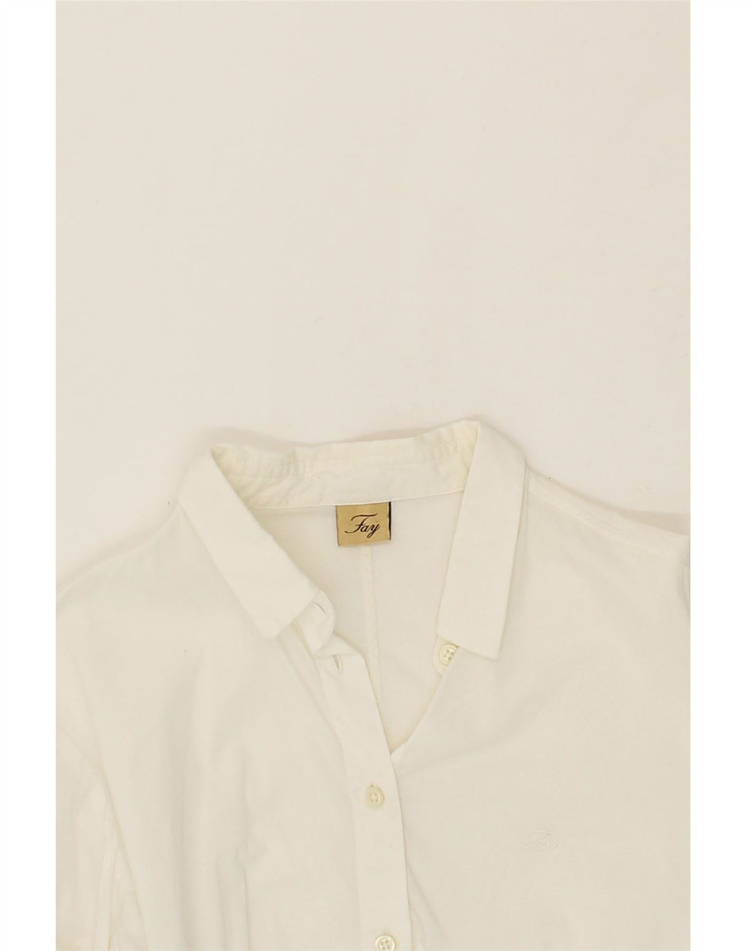 FAY Womens Shirt UK 12 Medium White Cotton Vintage Fay and Second-Hand Fay from Messina Hembry 