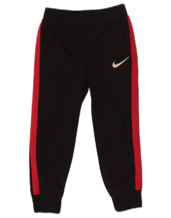 Спортивный костюм Nike для мальчиков, брюки для бега, 2–3 года, черный полиэстер с цветными блоками