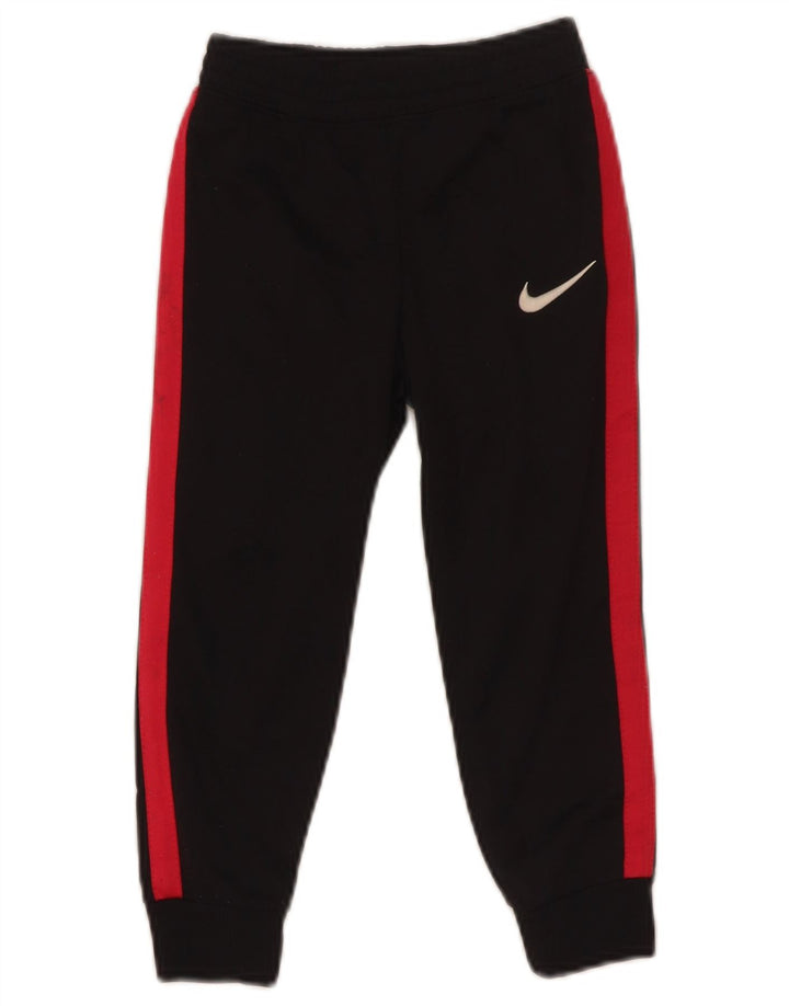 Спортивный костюм Nike для мальчиков, брюки для бега, 2–3 года, черный полиэстер с цветными блоками