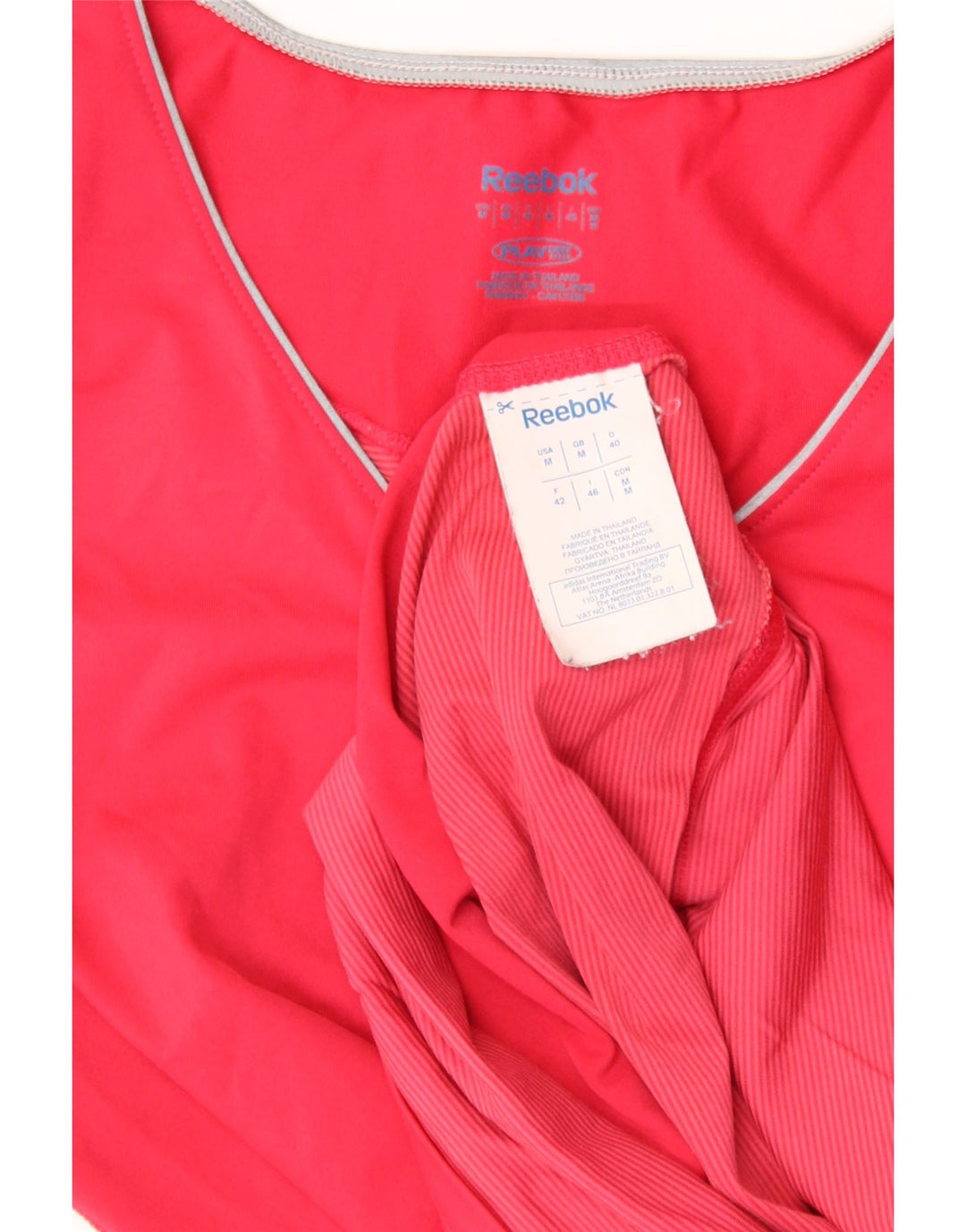 Женская футболка REEBOK Top UK 12, средний розовый полиэстер