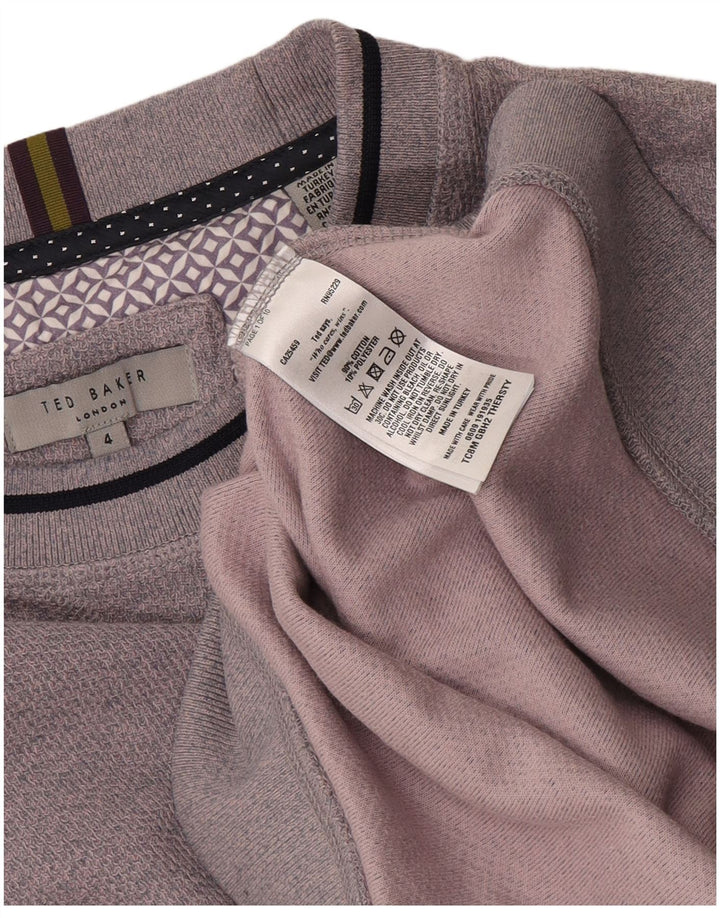 Мужской свитшот Ted Baker, размер 4, большой, фиолетовый, хлопок
