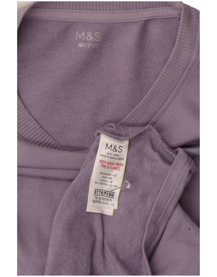 Женский свитер Marks & Spencer, британский цвет 12, средний фиолетовый, хлопковый