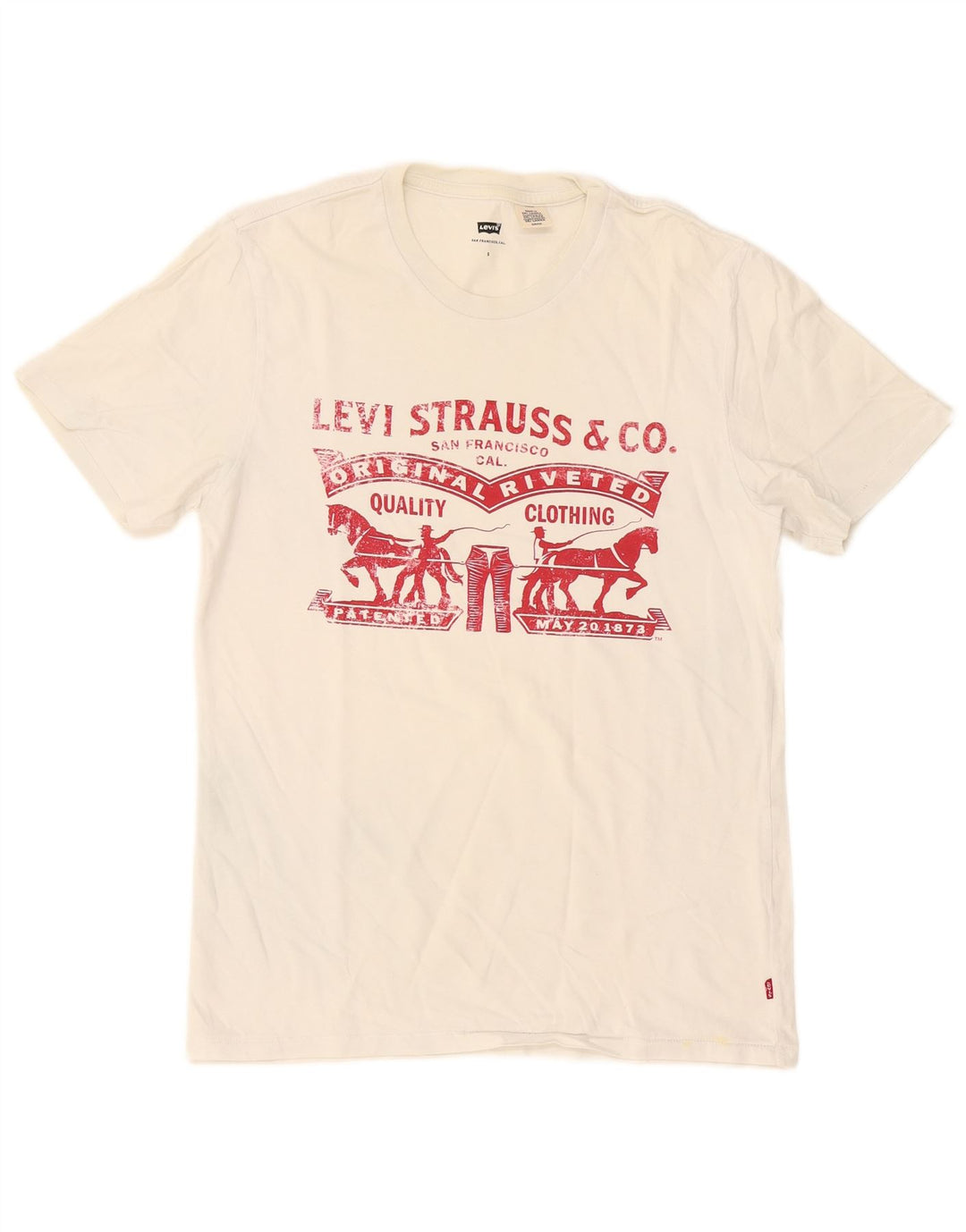 Мужская футболка с рисунком Levi's, маленький белый цвет