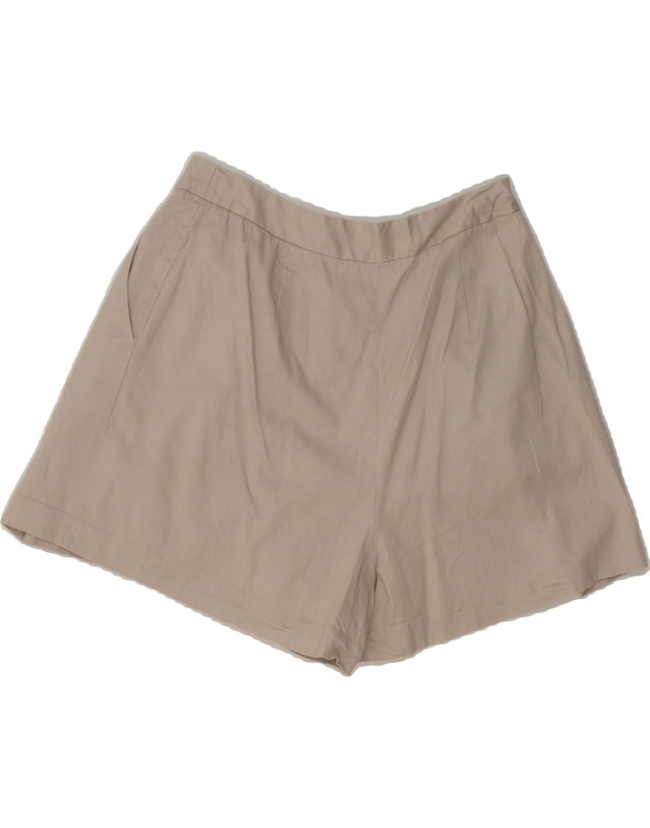 BCBGMAXAZRIA Womens Pegged Chino Shorts Medium W28 Beige Cotton Vintage BCBGMAXAZRIA and Second-Hand BCBGMAXAZRIA from Messina Hembry 