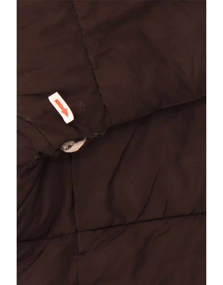 Женская стеганая куртка оверсайз Topshop UK 12, средний черный полиэстер